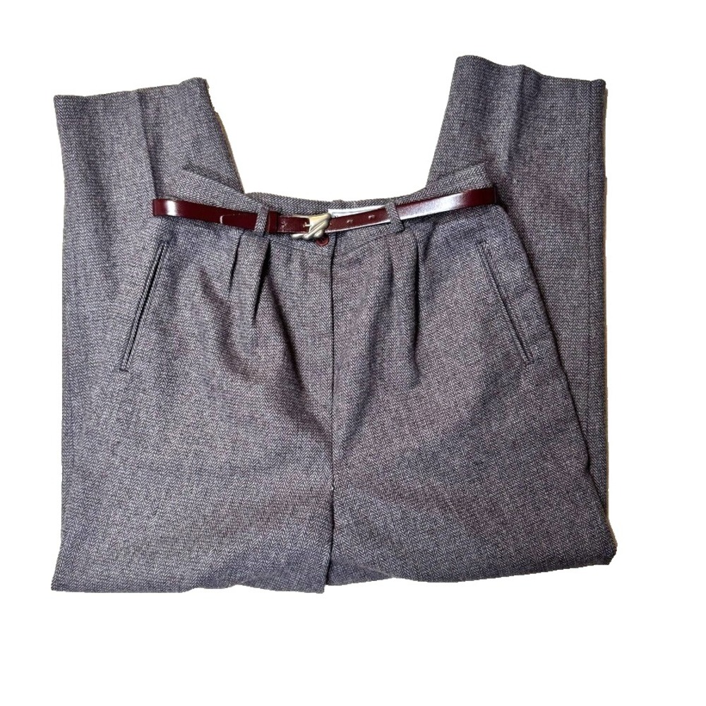 Norton McNaughton VTG Dress Pant Womens Size 14 Gray Purple Lined Tweed‎